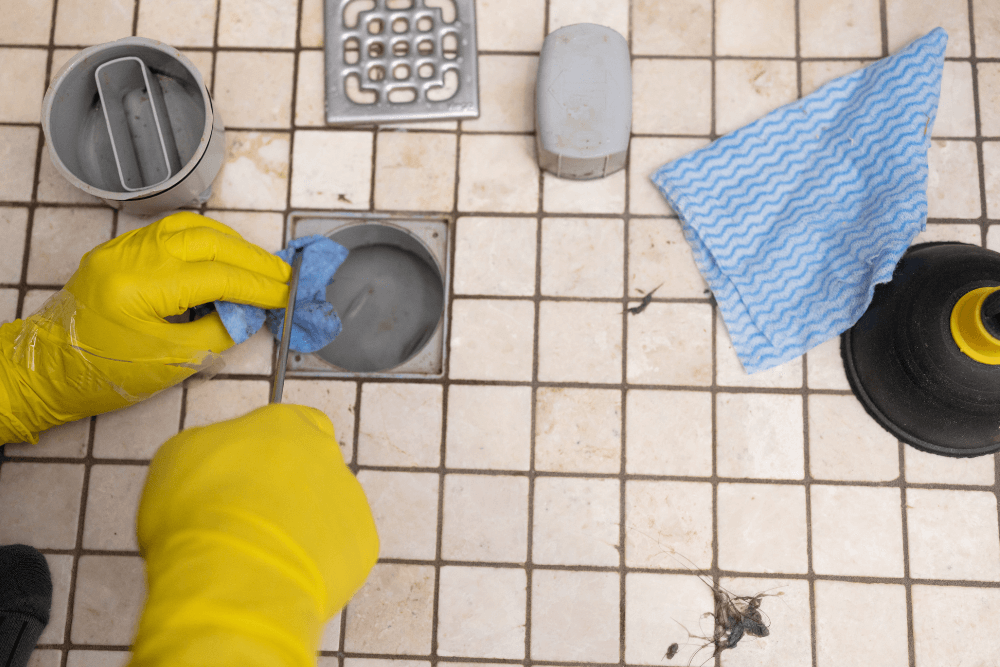 Health hazard warning for chemical drain cleaner exposure in Dubai home